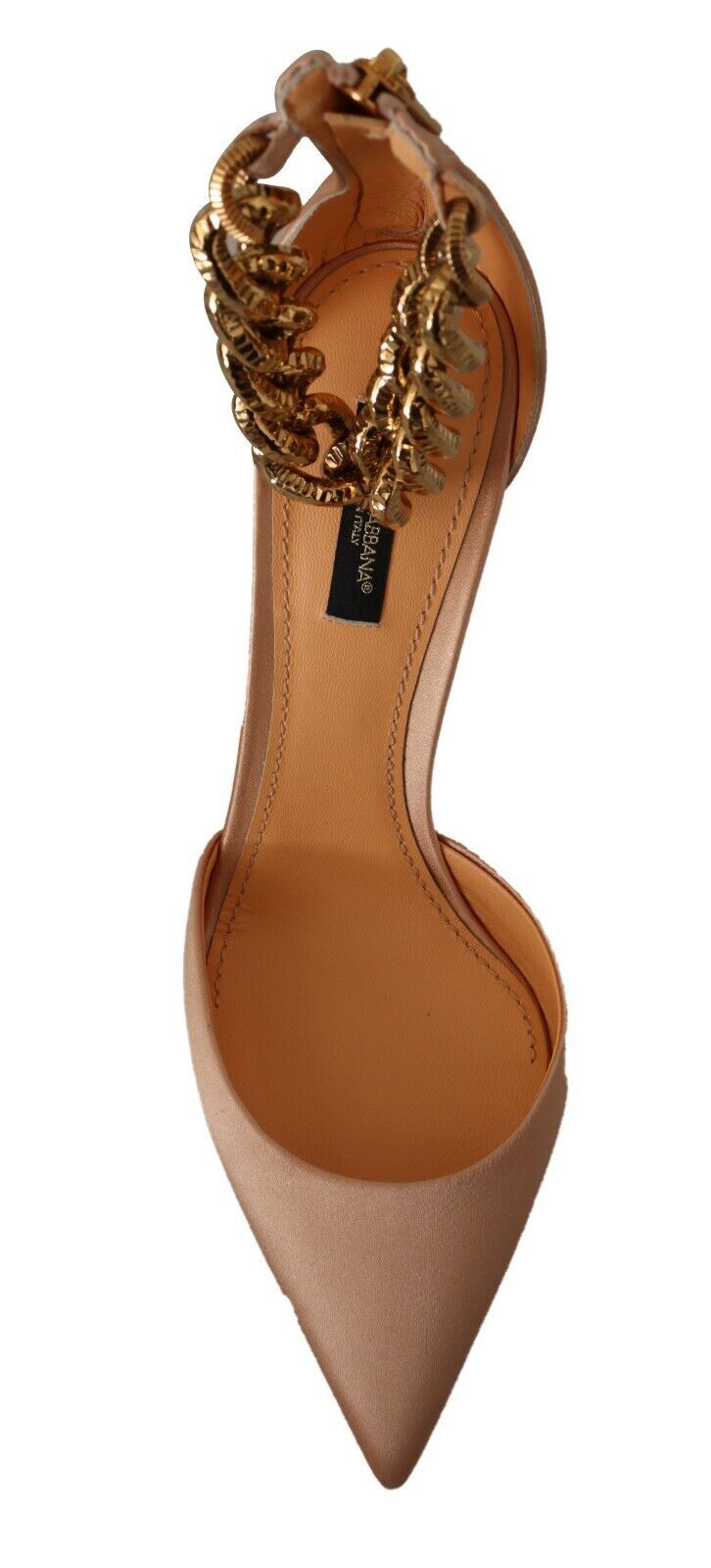 Dolce & Gabbana Beige à la cheville Sangle de chaîne High Talons Pumps Chaussures