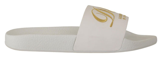 Dolce & Gabbana en cuir blanc en cuir de luxe Hôtel Sandales Chaussures Sandales