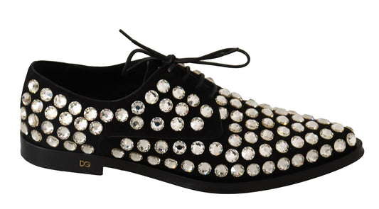 Dolce & Gabbana Crystals en cuir noir à lacets Chaussures formelles