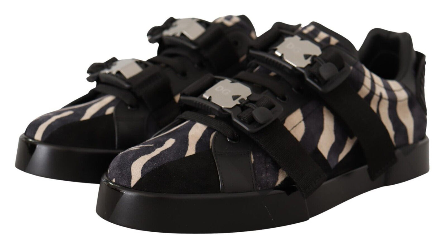 Dolce & Gabbana Black White Zebra Sneaker Sneaker Sneakers Scarpe