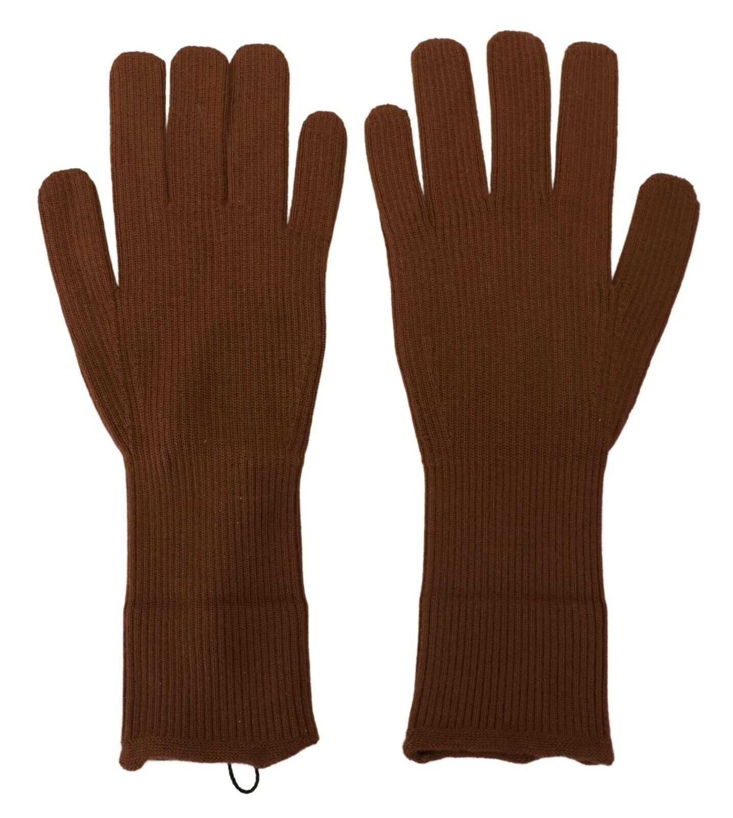 Dolce & Gabbana Brown Cashmere Cashmere Hände Mitten Herren Handschuhe