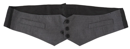 Dior Black Stripes Button Men Men Cintura Cummerbund