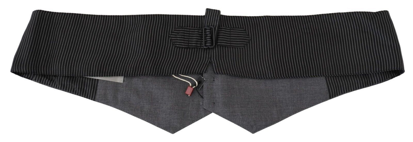 Dior Black Stripes Button Men Men Cintura Cummerbund