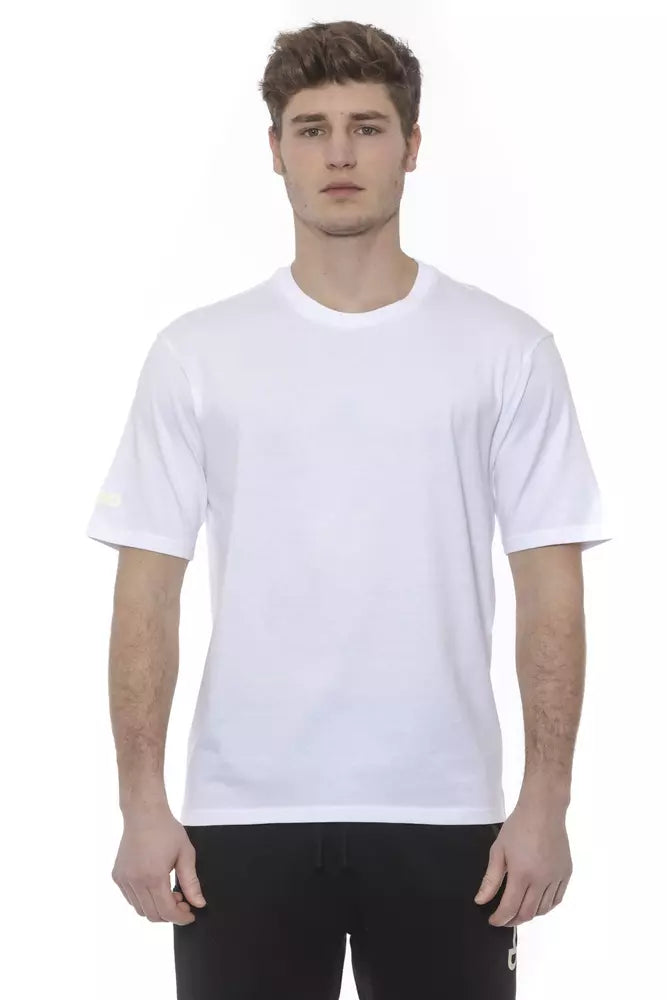 Maglietta in cotone bianco tond