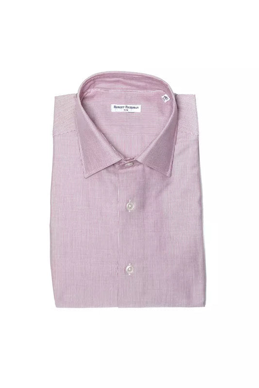 Camicia di cotone rosa Robert Friedman